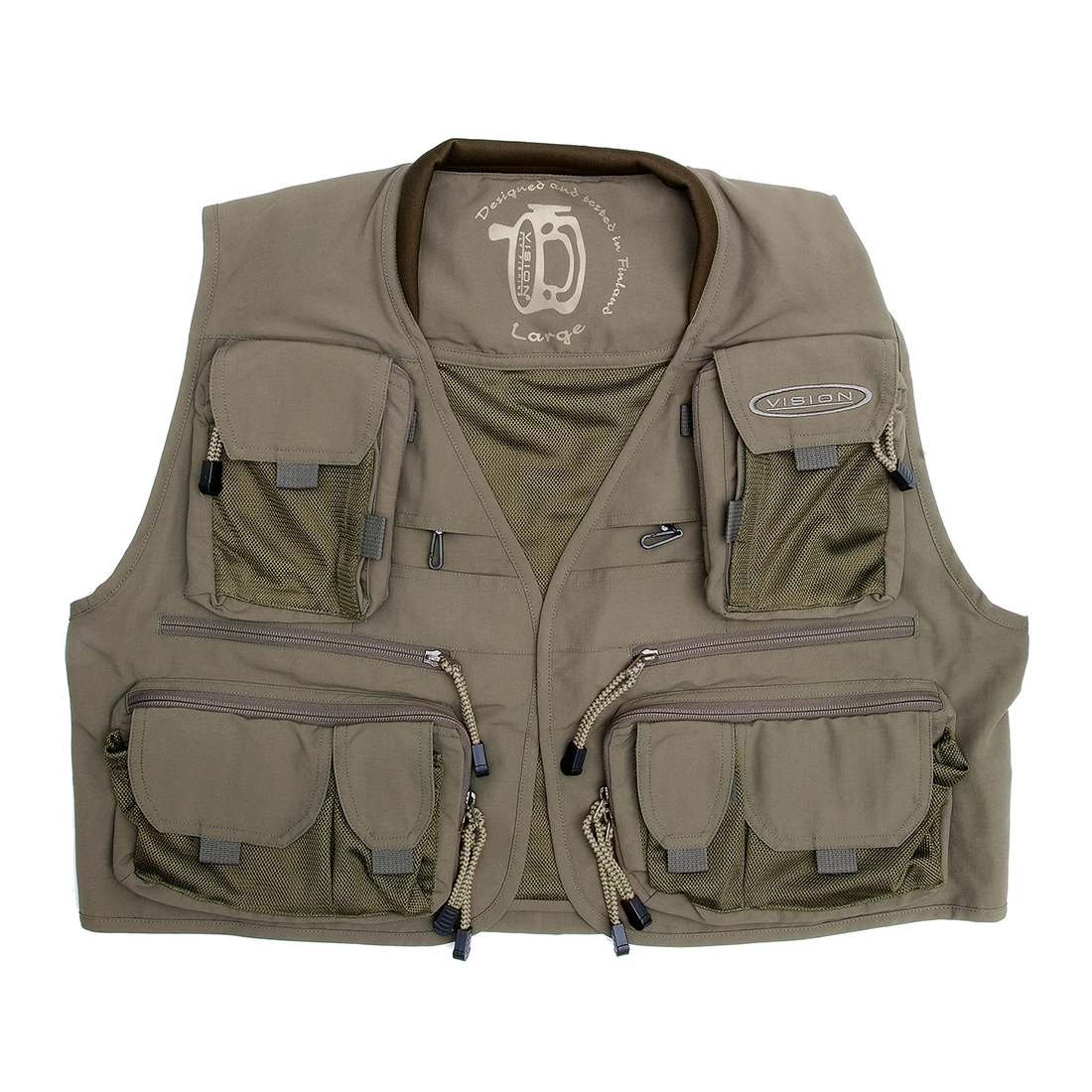 Vision Caribou Fly Fishing Vest in Light Green 